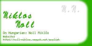 miklos noll business card